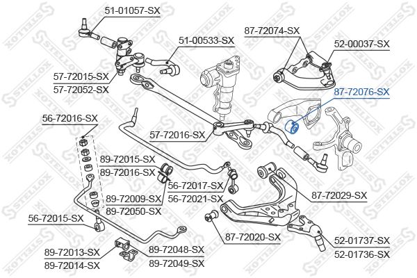 STELLOX 87-72076-SX Mounting, control/trailing arm