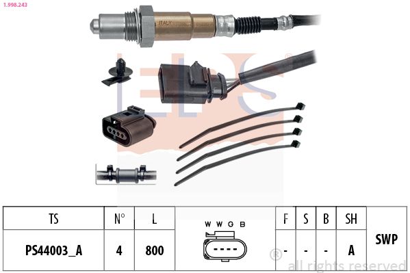 Кисневий датчик, VW 1,8-2,0TSI/TFSI/GTI 04-., Eps 1998243