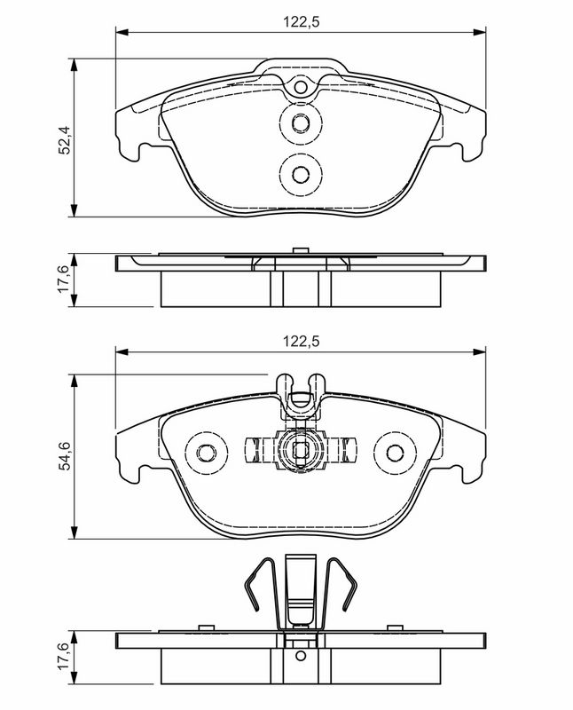Set placute frana,frana disc 0 986 495 105 BOSCH