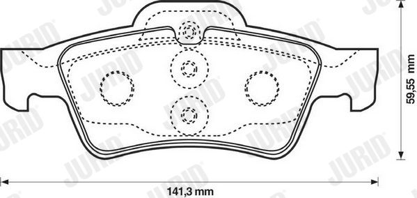 JURID 571989JC Brake Pad Set, disc brake