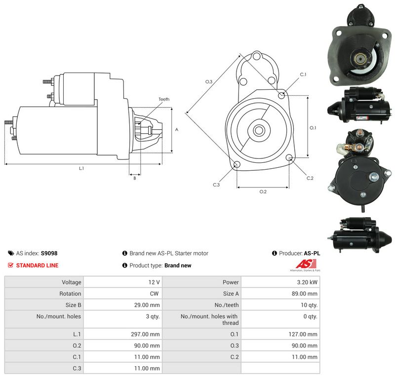 AS-PL S9098 Starter