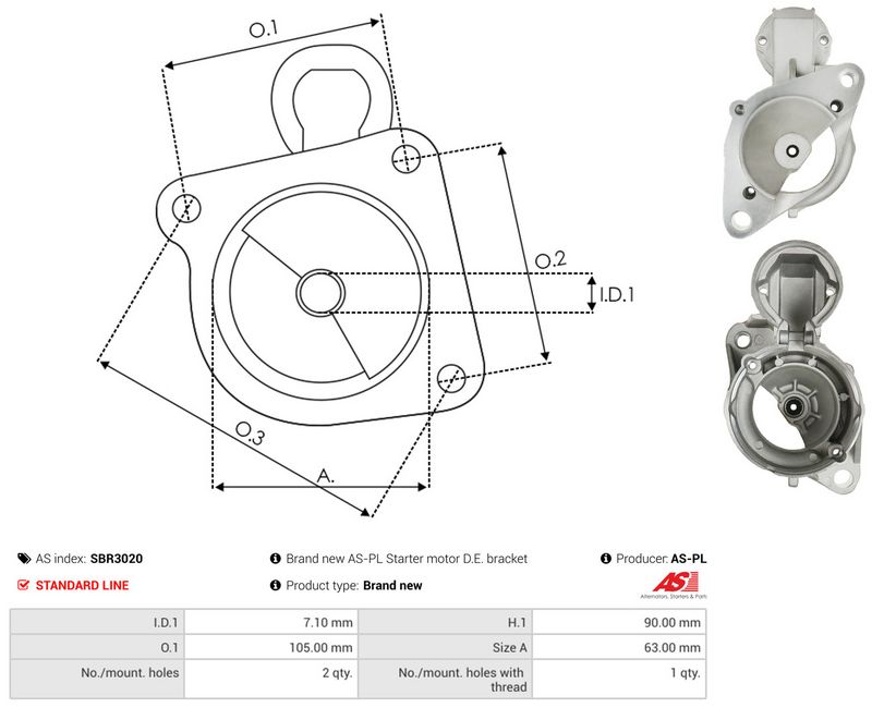 AS-PL SBR3020 Starter Lid, carburettor