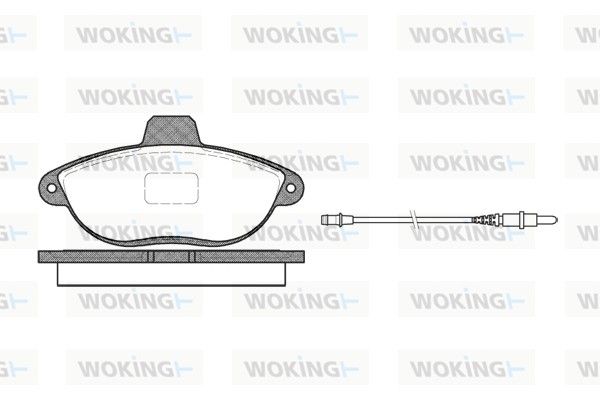 Комплект гальмівних накладок, дискове гальмо, Woking P702302