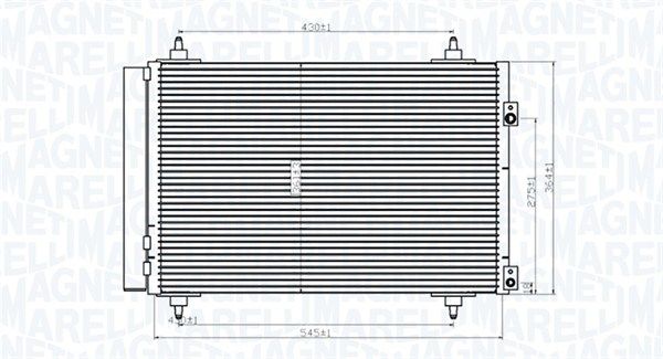 MAGNETI MARELLI kondenzátor, klíma 350203820000