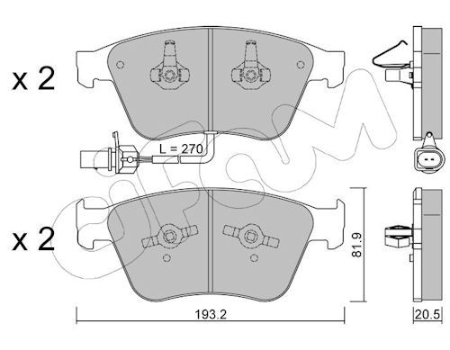 Set placute frana,frana disc 822-1253-0 CIFAM