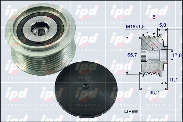IPD 15-4080 - Alternator Freewheel Clutch