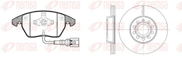 Комплект гальма, дискове гальмо, Remsa 81030.00