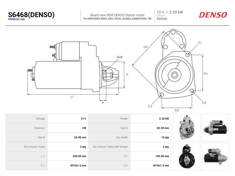 This part match OEM code: 005151130180
