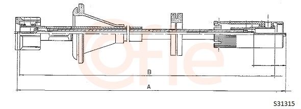 Трос привода спідометра, Audi 100 84-, Cofle S31315