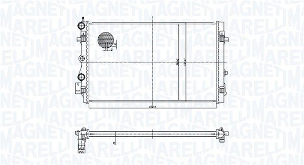 Радіатор, система охолодження двигуна, Magneti Marelli 350213167900