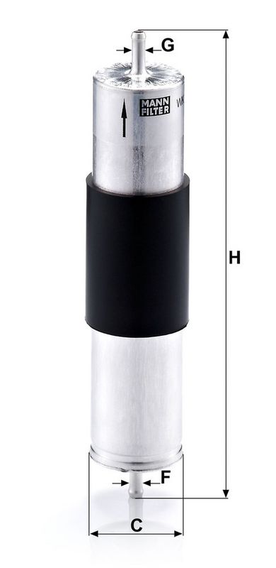 Kütusefilter, MANN-FILTER WK 521, 3
