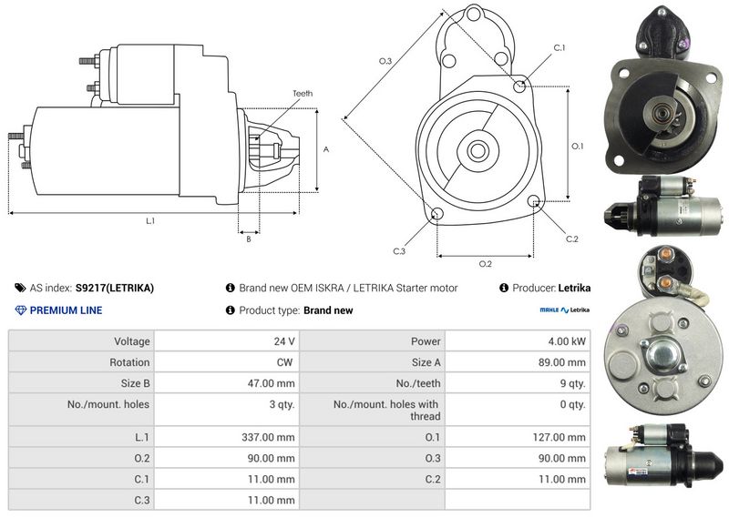 AS-PL S9217(LETRIKA) Starter