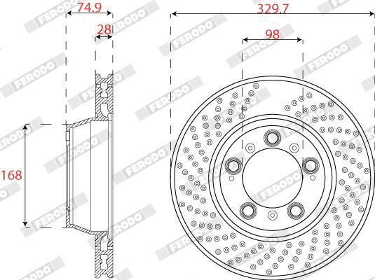 Disc frana DDF2131RC-1 FERODO