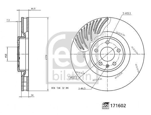 FEBI BILSTEIN 171602 Brake Disc