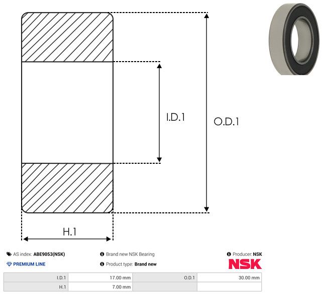 AS-PL ABE9053(NSK) Bearing