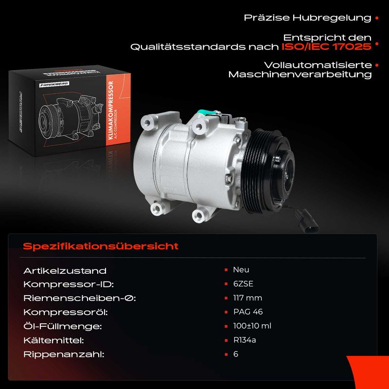 Frankberg 5481FB0054495 Compressor, air conditioning