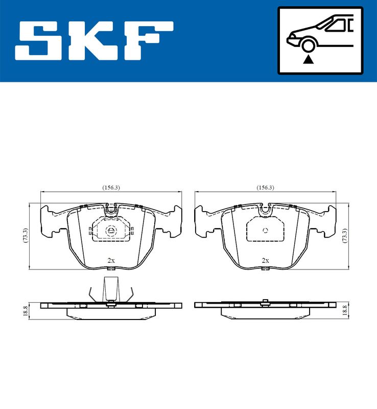 SKF VKBP 80411 Brake Pad Set, disc brake