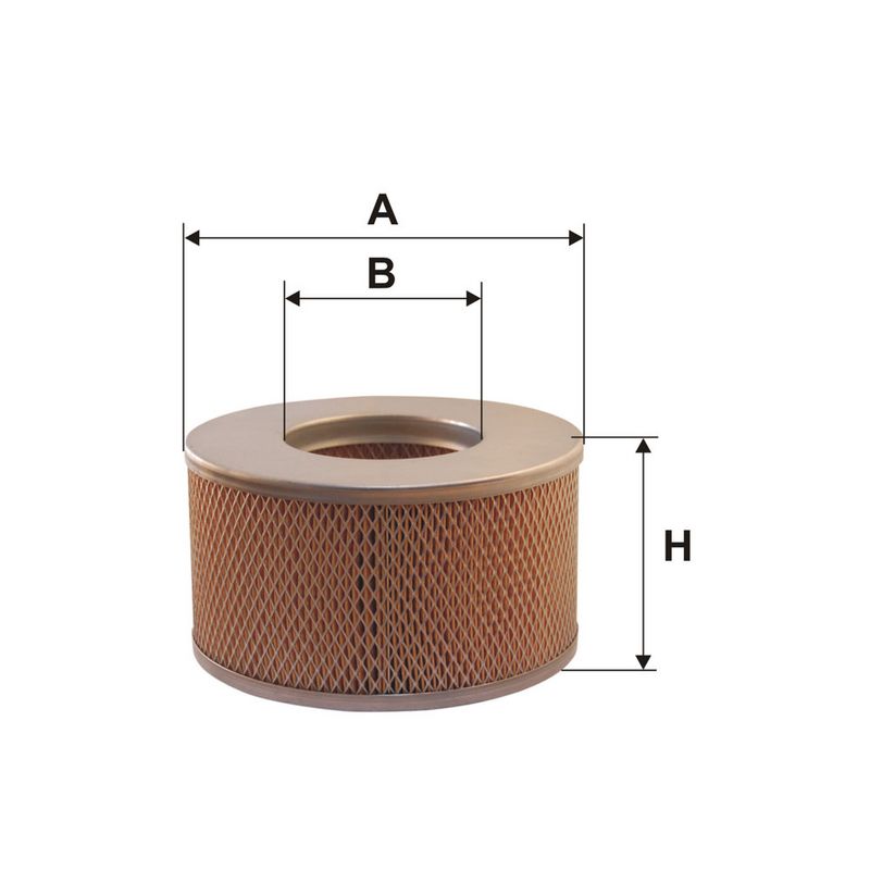 Luchtfilter (Patroon) past: TOYOTA FORTUNER, HILUX VI, HILUX VII, LAND CRUISER 100 2.4D/2.5D/4.2D 08.97-05.15