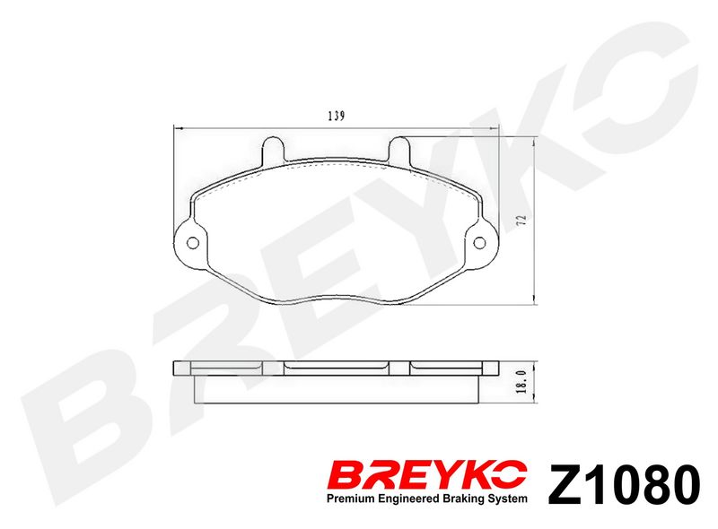 DAVID VASCO Z1080 Brake Pad Set, disc brake