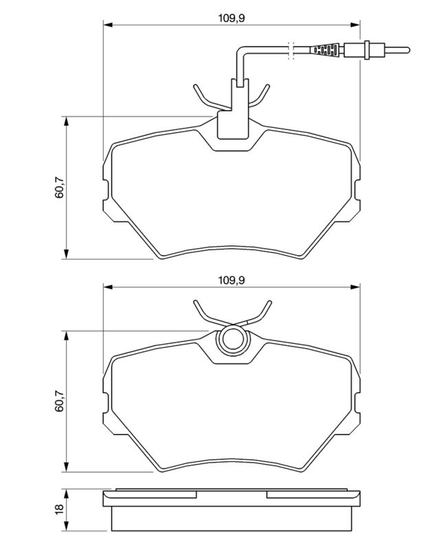 BOSCH 0986424217 Brake Pad Set, disc brake