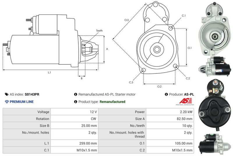 AS-PL S0143PR Starter