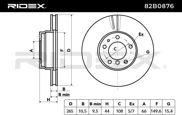 спирачен диск RIDEX