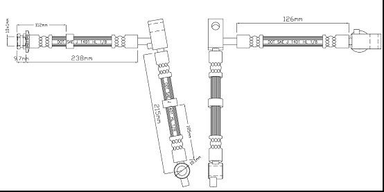 MOTAQUIP fékcső VBH1130