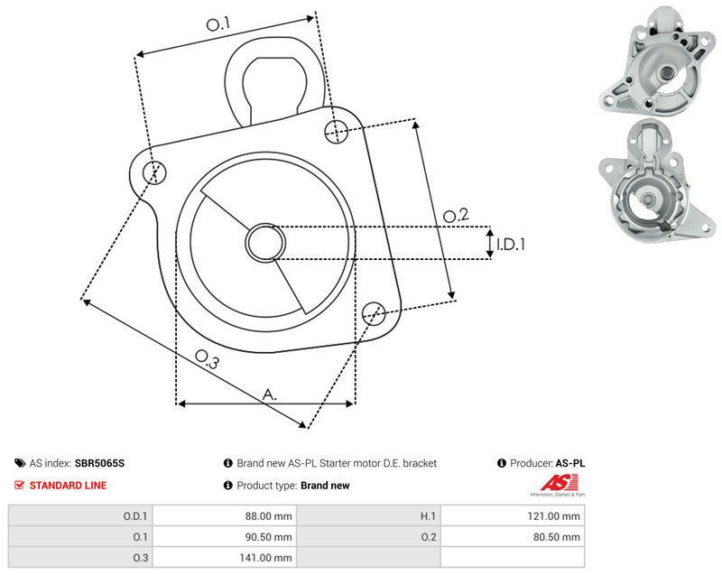 AS-PL SBR5065S Starter Lid, carburettor