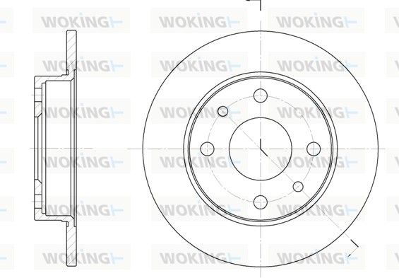 Гальмівний диск, Woking D611000