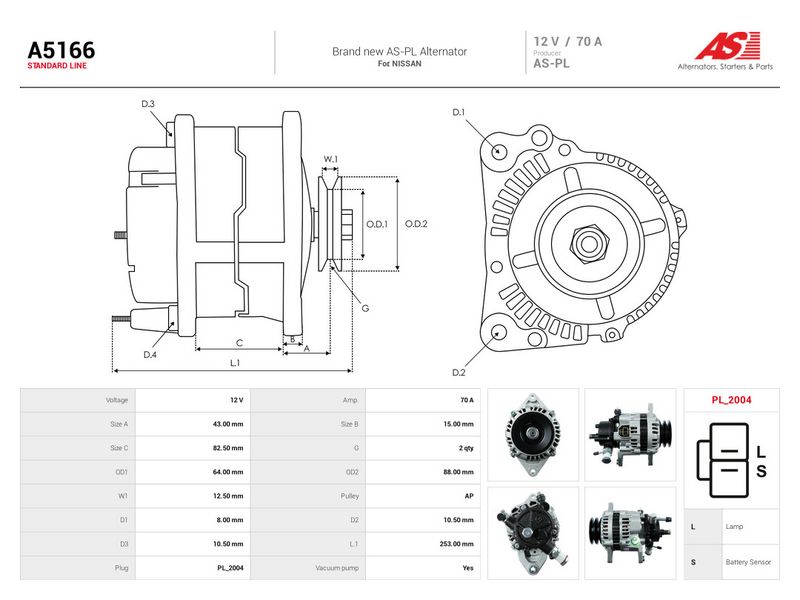 Generaator, AS-PL A5166