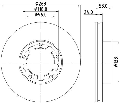 HELLA PAGID 8DD 355 115-221 Brake Disc