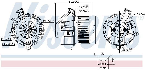 NISSENS Interieurventilatie 87691