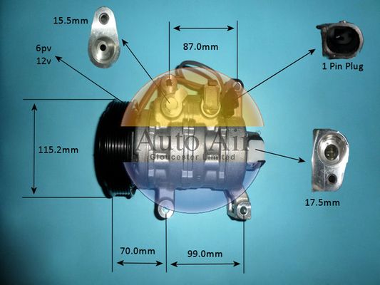 Auto Air Gloucester 14-0821P Compressor, air conditioning