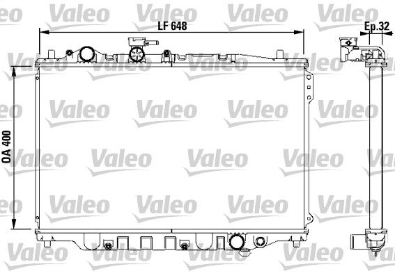 Радіатор, система охолодження двигуна, Valeo 732538