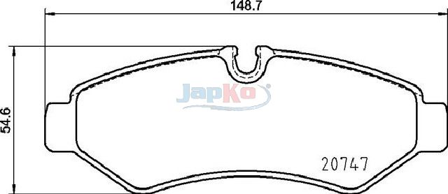 Piduriklotsi komplekt, ketaspidur, JAPKO 510535