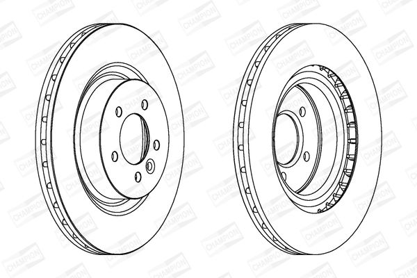 CHAMPION LANDROVER диск гальмівний передній Range Rover Sport 05-