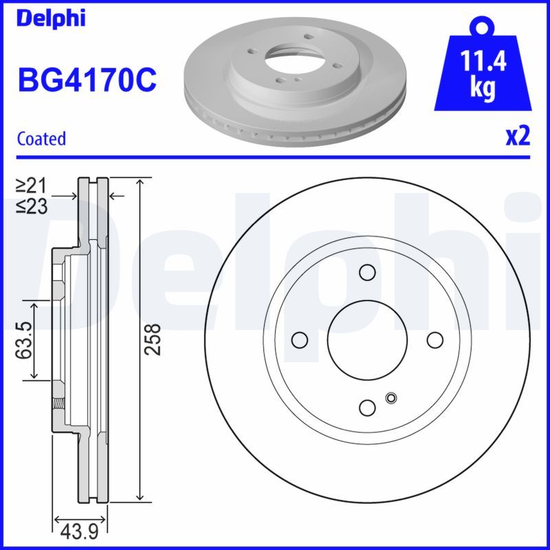 Delphi Brake Disc BG4170C