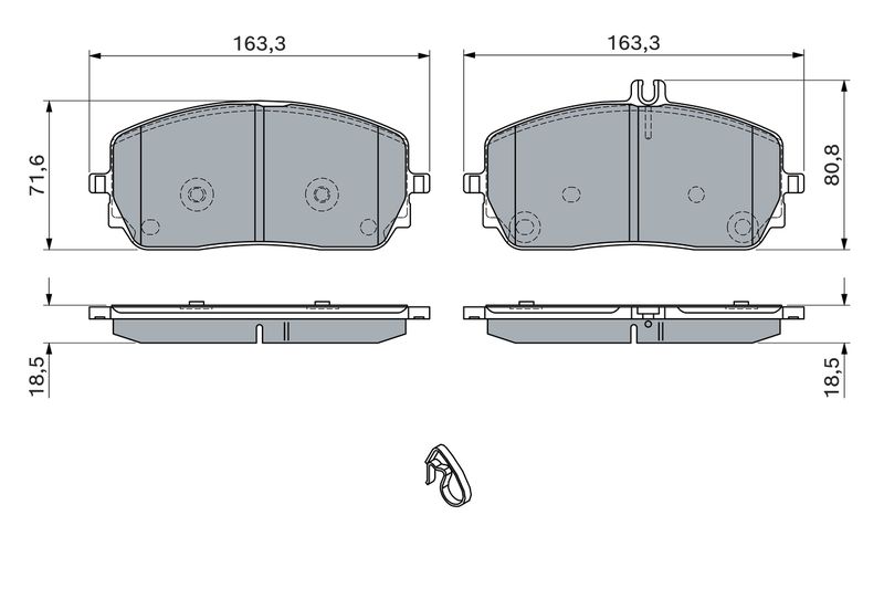 BOSCH fékbetétkészlet, tárcsafék 0 986 460 035