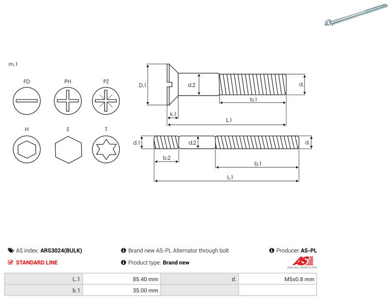 AS-PL ARS3024(BULK) Repair Set, alternator