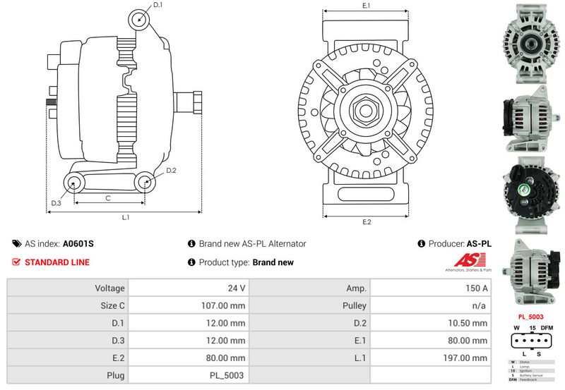 AS-PL A0601S Alternator