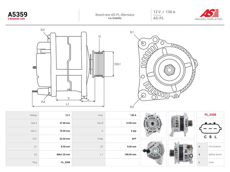Generaator, AS-PL A5359
