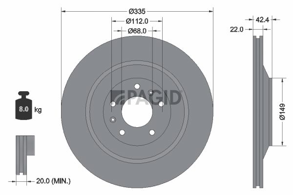 Souprava brzd, kotoučová brzda T1410N-54770N-00