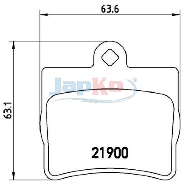 Piduriklotsi komplekt, ketaspidur, JAPKO 510503