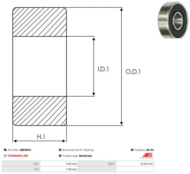 AS-PL ABE9010 Bearing