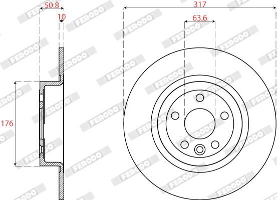 BREMSSCHEIBE FERODO DDF2771C 1