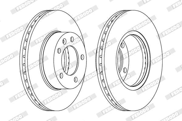 FERODO Disque de frein DDF1217C-1