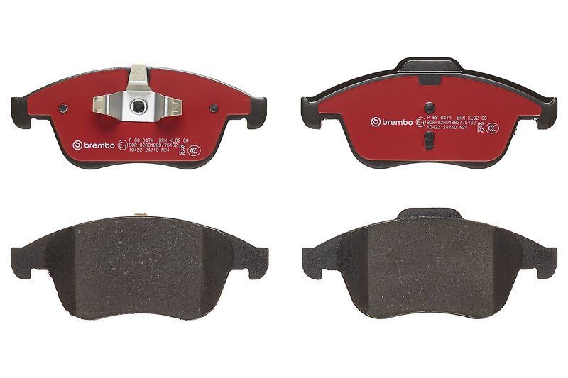 Piduriklotsi komplekt, ketaspidur, BREMBO P 68 047X