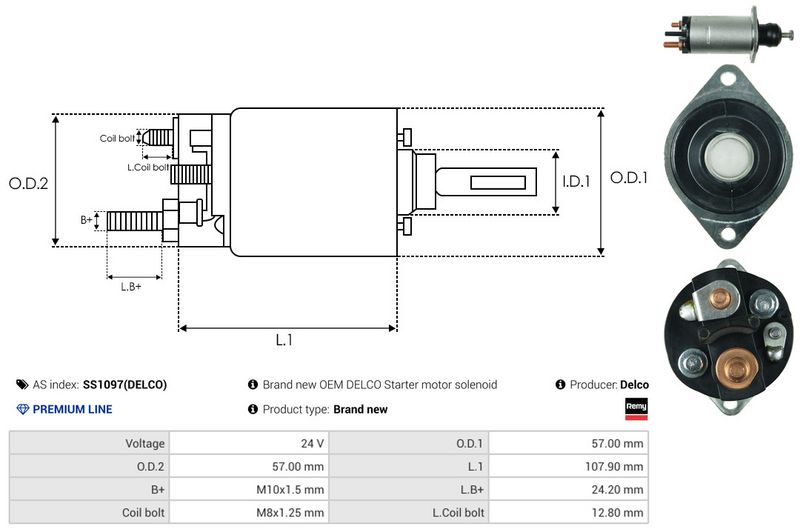 AS-PL SS1097(DELCO) Solenoid Switch, starter