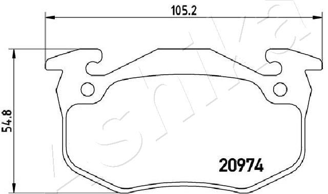 ASHIKA 51-00-0611 Brake Pad Set, disc brake