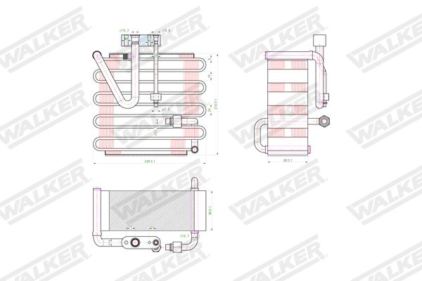 VERDAMPFER KLIMAANLAGE WALKER WEV00093 7